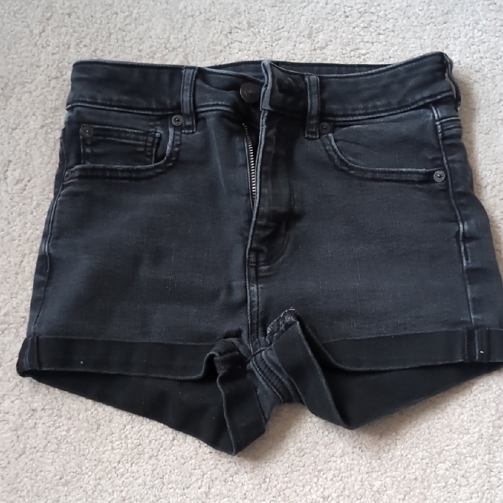 American Eagle Black Denim Shorts